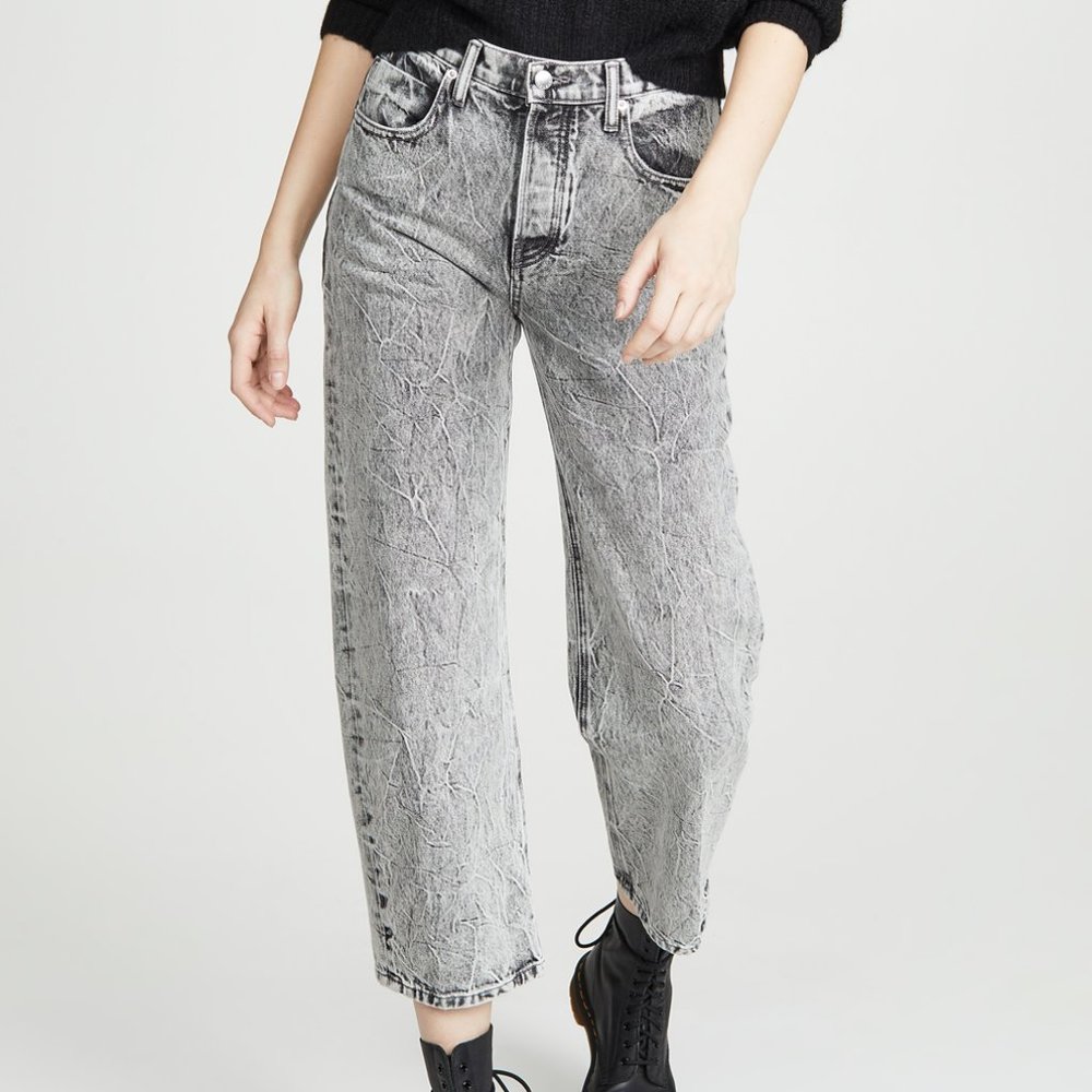Alexander Wang Curb Cropped Straight Leg Jeans